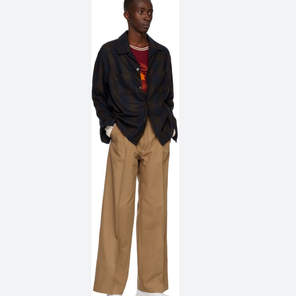 wales bonner LONDON SINGLE PLEAT TROUSERS